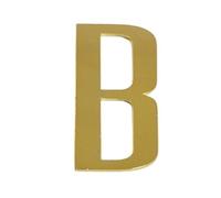 1 Uds. Número de casa autoadhesivo dorado, letras del alfabeto inglés Metal for puerta habitación apartamento, placa, mesa, pegatinas for buzón 7cm(Letter B)