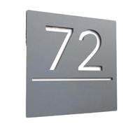 1 Uds. Números De Casa Modernos Acrílicos, Señal Puerta, Dirección, Calle, Letras 3D, Placas, Nombre Al Aire Libre, Placa Decorativa for El Hogar(Black White,20x20cm)
