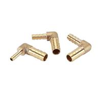 1 Uds OD 4 6 8 10 12 14 16 19mm conector de lengüeta for manguera latón en forma de L 2 vías tubo de púas reductor/conector igual Junta Pagoda(19mm)