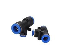 1 Uds PEG6-4 PEG8-4 PEG8-6 PEG10-6 PEG10-8 PEG12-10 conector neumático reductor Unequ Tee tipo T tubo de aire de bloqueo deslizante de 3 vías(PEG10-8)