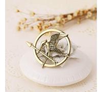 1 Uds, Película de joyería de moda, los juegos del hambre, animales, pájaros, broches, insignia para mujer, hombre, ropa, mochila, icono, broches, chapado en oro antiguo