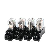 1 Uds. Pequeño 2 juegos de relé intermedio de CA 4 normalmente abierto normalmente cerrado dc12V24V 220V DC MY2 electromagnético N(12VDC,JZX 22F/3Z 3 sets)