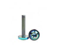 1 Uds perno de titanio Ti M4 M5 M6 M8 longitud 10/15/20/25/30/35/40/45/50/55/60mm sujetadores de tornillos Torx con cabeza de armazón(Rainbow,M8x20mm)