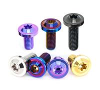 1 Uds. Perno de titanio Ti M4 M5 M6 M8 longitud 10/15/20/25/30/35/40/45/50/55/60mm tornillo Torx de cabeza Truss for sujetadores de modificación de piezas(Titanium-silver,M5x10mm)