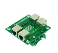 1 Uds. Placa de conexión horizontal RJ45 8P8C de 4 vías, 4 módulos divisores RJ45