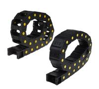 1 Uds. Portador de Cable de nailon mejorado negro de 1M de longitud arrastre 20x3 8/50/57/60mm tipo puente/completamente cerrado for torno CNC, enrutador CNC(55mm full-closed,20x50 mm)