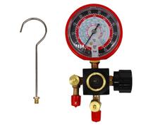 1 Uds presione el escape hogar aire acondicionado flúor medidor de Gas frío válvula presiones colector medidores conjunto for R410a R22 R134a R404a(Red)