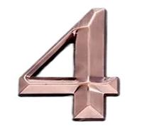 1 Uds., Puerta Autoadhesiva De Cobre Rojo, Señal Número, Letra, Dígitos, Apartamento, Hotel, Oficina, Dirección, Pegatinas Calle, Placa(Number 4)