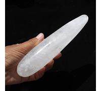 1 Uds. Pulido 17-18 CM Cristal Transparente Blanco Natural Masaje Yoni,grueso