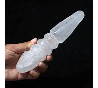 1 Uds. Pulido 17-18 CM Cristal Transparente Blanco Natural Masaje Yoni,Numero 3