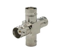 1 Uds Q9 BNC A BNC Conector Macho Hembra 4 Vías Adaptador Divisor De Cuatro Tipos Adaptador Coaxial RF For CCTV Latón(BNC-K-BNC-KKK,5PCS)