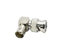 1 Uds Q9 BNC Macho Hembra Conector de ángulo Recto de 90 Grados BNC Macho a BNC Hembra Adaptador coaxial RF niquelado de latón en Forma de L