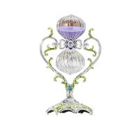 1 Uds. Reloj de Arena en Forma corazón, Reloj Que Fluye con Marco for decoración del hogar, Estudio Oficina para La Decoración del Hogar Y La Oficina(Silver Purple)