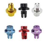 1 Uds. Remaches de rueda coche, punta for llantas, estilo Tunning, tapa plástico, tornillo labio, neumáticos(A Style 1pcs Blue)