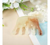 1 Uds Resina Cera De Abejas Guasha Masajeador Cabeza Meridiano Masaje Peine Cara Cuello Gouache Raspador Relajación Del Cuero Cabelludo,como Foto