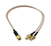 1 Uds RG316 SMA a 2X Macho y Hembra Jack Y Tipo Divisor Conector engarzado Terminal de Cable RF Jumper Pigtail 4 Pulgadas ~ 10 pies(Type 1-SMA 1M2F,2FT (60CM))