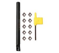 1 Uds S12M-SCLCR09 torno barra de perforación interna portaherramientas de torneado + 10 Uds CCMT09T304 inserto de torneado de carburo de repuesto de torno CNC
