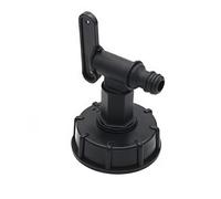 1 Uds S60 rosca gruesa a 1/2 "3/4" 1 "1,25" 1,5 "2" interfaz adaptador de tanque IBC conector de drenaje de válvula suministros de ajuste(Black)
