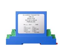 1 Uds Sensor de corriente de efecto Hall 0-1A 0-5A 0-10A a 4-20mA 0-10V 0-5V RS485 AC transmisor de corriente DC24V DIN transductor de corriente(RS485 output,AC0-2A)