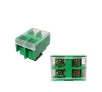 1 Uds. Serie Bloques de terminales de latón 660V 10A 25A 32A 40A Conector Universal de Doble Fila de Cable montado en Riel DIN(25A 2P)