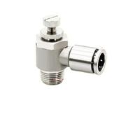 1 Uds SL4/6/8/10/12mm totalmente de cobre niquelado enchufe rápido tráquea cilindro neumático válvula de velocidad válvula de acelerador rosca externa(SL12-03)