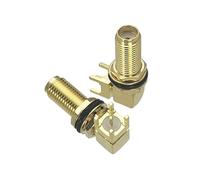 1 Uds SMA macho y hembra jack mamparo y brida montaje de Panel de soldadura y conector adaptador RF de montaje PCB(SMA Fnut PCB RA O)