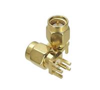 1 Uds SMA macho y hembra jack mamparo y brida montaje de Panel de soldadura y conector adaptador RF de montaje PCB(SMA M PCB Edge)