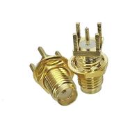 1 Uds SMA macho y hembra jack mamparo y brida montaje de Panel de soldadura y conector adaptador RF de montaje PCB(SMA Fnut PCB)