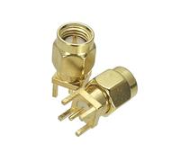1 Uds SMA macho y hembra jack mamparo y brida montaje de Panel de soldadura y conector adaptador RF de montaje PCB(SMA M PCB)