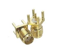 1 Uds SMA macho y hembra jack mamparo y brida montaje de Panel de soldadura y conector adaptador RF de montaje PCB(SMA F PCB)