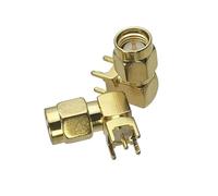 1 Uds SMA macho y hembra jack mamparo y brida montaje de Panel de soldadura y conector adaptador RF de montaje PCB(SMA M PCB RA)