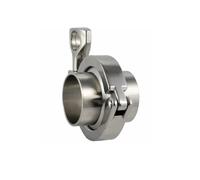 1 Uds soldadura Tri abrazadera SS brida sanitaria virola de tubo PTFE o junta de silicona acero inoxidable SUS 304(PTFE Gasket,38mm-K50.5Clamp)