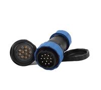 1 Uds SP28 IP68 Tipo de Soldadura a Tope/Cuadrado/Tuerca Conector de Cable Impermeable Codo y Enchufe Macho Hembra Recto Conjunto for 12-15mm(Straight Nut,1 PCS_24P)