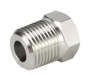 1 Uds SS316 casquillo reductor NPT BSPT BSPT rosca macho a hembra 1/8 "1/4" 3/8 "1/2" 3/4 "adaptador 3000psig conector de acero inoxidable(NPT Thread Bushing,0.5 M x 0.25 F)