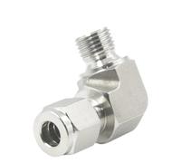 1 Uds SS316 codo macho BSPP G rosca a LOK 1/8 "1/4" 3/8 "1/2" BSPT a 3 6 8 10 mm conector de tubo ISO228/1 3000psig acero inoxidable(0.125 inch BSPP,0.375 inch LOK)