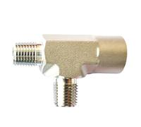 1 Uds SS316 macho a hembra TEE NPT BSPT BSPT 1/8 "1/4" 3/8 "1/2" conector de 3 vías 3000psig 20MPa accesorio de tubería de acero inoxidable(Pipe Thread - NPT,1/8")