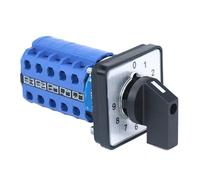 1 Uds SZW26/LW26-20 20A 660V 10 posiciones 5 fases 20 tornillos Control giratorio interruptor de cámara de cambio Universal 64X64/48X48mm(0-9.5 64X64mm)