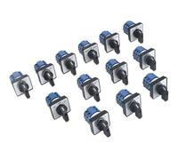 1 Uds SZW26/LW26-20 20A 660V 64X64/48X48mm montaje en Panel 2 fases 8 tornillos terminales perilla Selector leva interruptor de cambio giratorio(D202.2 F O R 64X64mm)