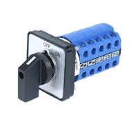 1 Uds SZW26/LW26-20 apagado en 2 posiciones 5 fases 20A 660V 20 terminales Selector de cámara giratorio Universal interruptores de cambio de enganche(COA.5 OFF ON 48X48mm)
