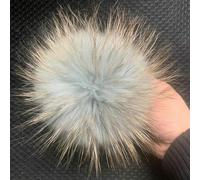 1 Uds tamaño Grande 15cm DIY Pompones de Piel de Zorro Real Pompones de Piel de Mapache Bolas pompón de Pelo Natural para Sombreros Bolsos Zapatos Bufandas Accesorios
