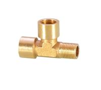 1 Uds todo tipo 1/8 "1/4" 3/8 "BSP hembra macho Tee 3 divisor de formas conector de tuberías de latón agua Gas aceite DN6/DN8/DN10 hogar jardín(Female-Female-Male 1/4")