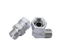 1 Uds. Tubería británica 1/8 "1/4" 3/8 "1/2" rosca BSPT cono de 60 grados codo recto tubería de aceite hidráulico transición de junta accesorios hidráulicos(2B9,3/4")