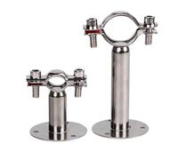 1 Uds. Tubo De 12mm-89mm O/D Abrazadera Tubo Acero Inoxidable Soporte Con Placa Base Longitud Del Poste 50mm/100mm/150mm(32-34mm L100mm)