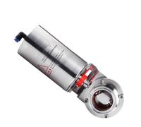 1 Uds tubo de ajuste OD 19-51mm Tri abrazadera 1,5 "2" 304 válvula de mariposa Vertical neumática de acero inoxidable
