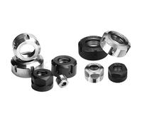 1 Uds. Tuerca ER ER8 ER11 ER16 ER20 ER25 ER32 AM UM tuerca de resorte recoger tuerca de sujeción fresadora CNC máquina de grabado(Black,ER16-M (M19-1.0))