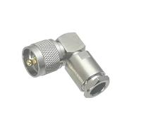 1 Uds UHF PL259 conector macho abrazadera RG58 RG142 / RG8X / RG5 RG6 / RG8 LMR400 Cable RF Coaxial latón ángulo recto(For RG8 Right Angle)