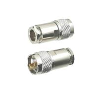 1 Uds UHF PL259 conector macho abrazadera RG58 RG142 / RG8X / RG5 RG6 / RG8 LMR400 Cable RF Coaxial latón ángulo recto(For RG8)