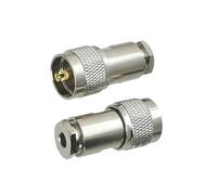 1 Uds UHF PL259 conector macho abrazadera RG58 RG142 / RG8X / RG5 RG6 / RG8 LMR400 Cable RF Coaxial latón ángulo recto(For RG58)