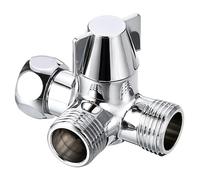 1 Uds. Válvula angular for grifo, desviador de 3 vías, adaptador T 1/2 ", válvula agua, accesorios baño Para BañO