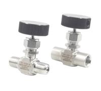 1 Uds válvula de aguja de acero inoxidable 316 6000psig válvula de cierre de Control de flujo hembra NPT macho NPT 1/8 "1/4" 3/8 "1/2" reemplazar Swagelok(3/8",Male NPT thread)